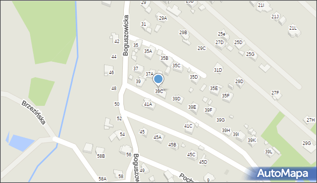 Rybnik, Boguszowicka, 39C, mapa Rybnika