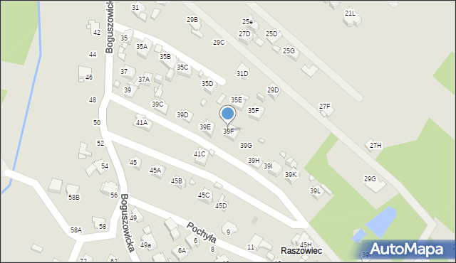 Rybnik, Boguszowicka, 39F, mapa Rybnika