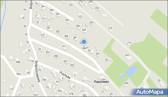 Rybnik, Boguszowicka, 39H, mapa Rybnika