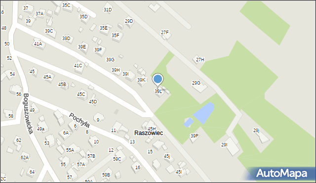 Rybnik, Boguszowicka, 39L, mapa Rybnika