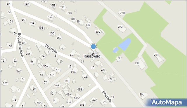 Rybnik, Boguszowicka, 45H, mapa Rybnika