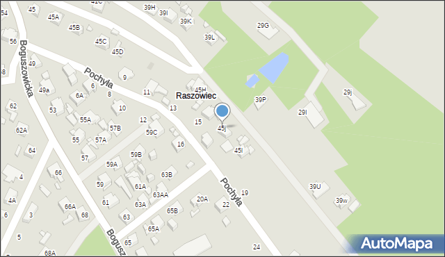 Rybnik, Boguszowicka, 45j, mapa Rybnika