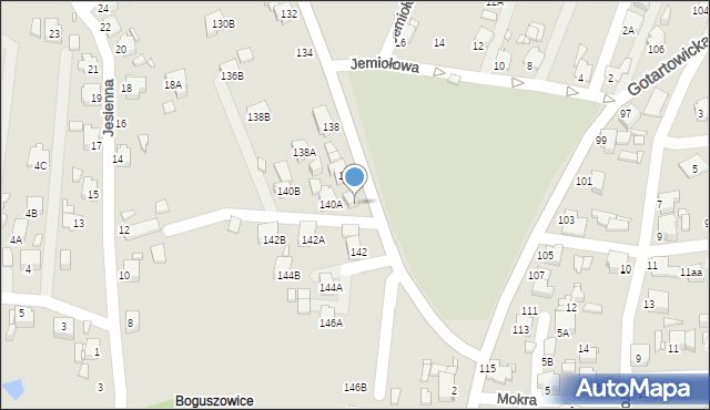 Rybnik, Boguszowicka, 140C, mapa Rybnika