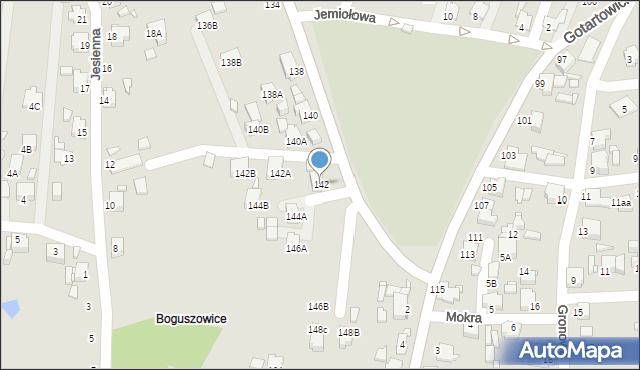 Rybnik, Boguszowicka, 142, mapa Rybnika