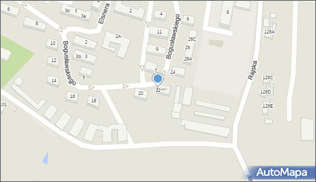 Rybnik, Bogusławskiego Wojciecha, 22, mapa Rybnika