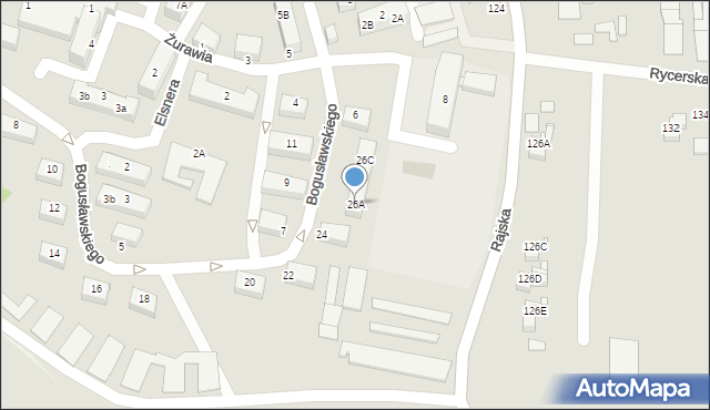 Rybnik, Bogusławskiego Wojciecha, 26A, mapa Rybnika