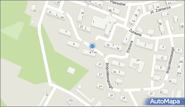 Rybnik, Bogusławskiego Wojciecha, 8a, mapa Rybnika
