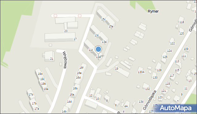 Rybnik, Boczna, 11a, mapa Rybnika