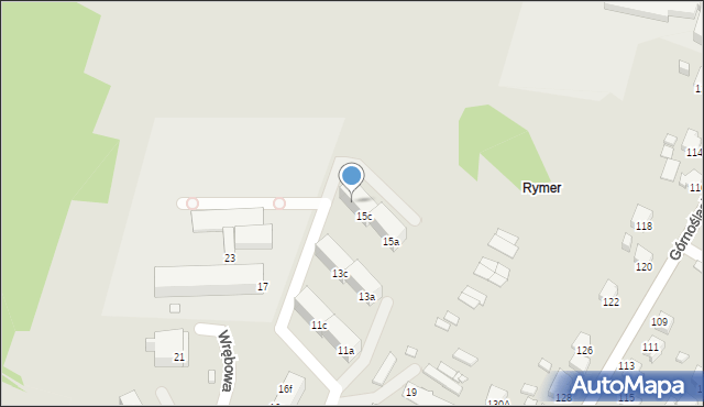 Rybnik, Boczna, 15d, mapa Rybnika