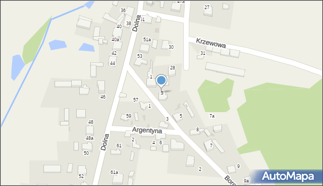 Ryczówek, Borowa, 3, mapa Ryczówek