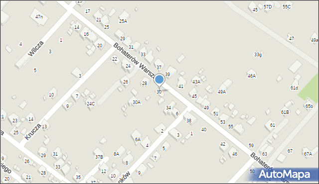 Rydułtowy, Bohaterów Warszawy, 30, mapa Rydułtowy