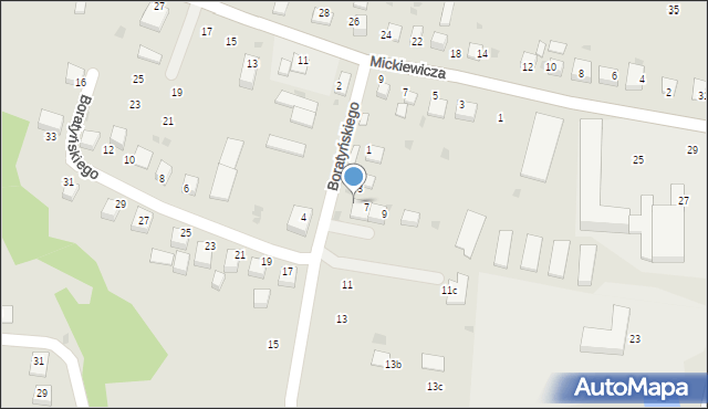 Ryglice, Boratyńskiego Wacława, 5, mapa Ryglice