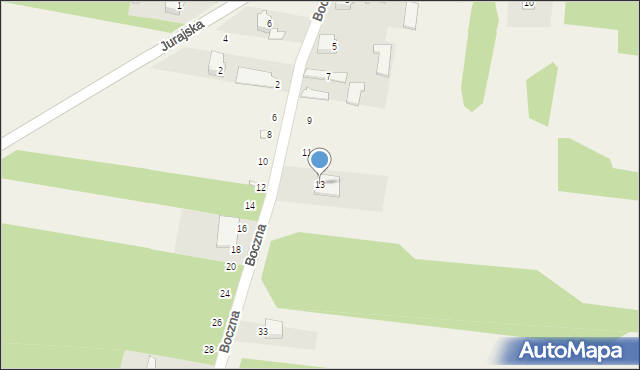 Rzędkowice, Boczna, 13, mapa Rzędkowice
