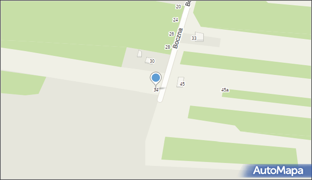 Rzędkowice, Boczna, 34, mapa Rzędkowice