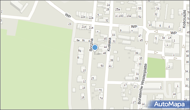 Rzepin, Boczna, 11, mapa Rzepin