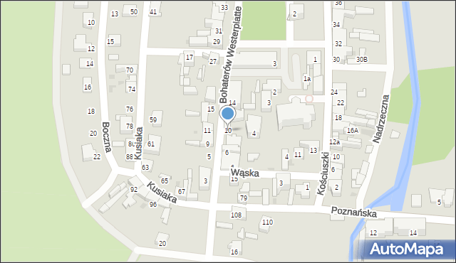 Rzepin, Bohaterów Westerplatte, 10, mapa Rzepin