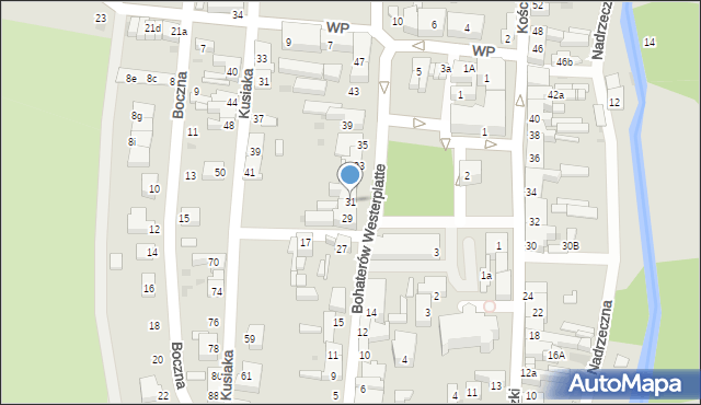 Rzepin, Bohaterów Westerplatte, 31, mapa Rzepin