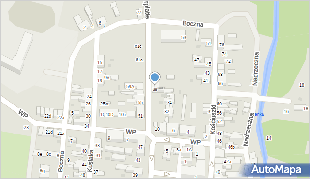Rzepin, Bohaterów Westerplatte, 38, mapa Rzepin