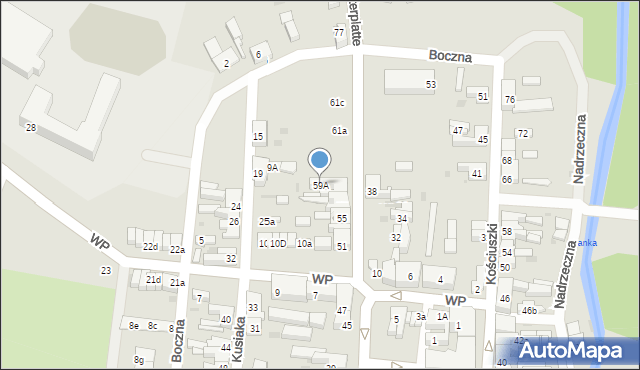 Rzepin, Bohaterów Westerplatte, 59A, mapa Rzepin