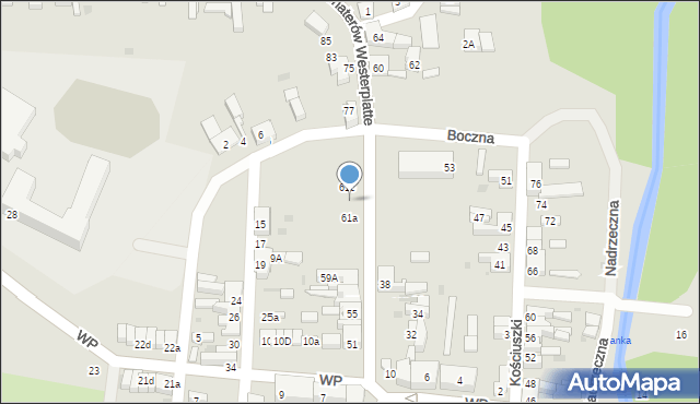 Rzepin, Bohaterów Westerplatte, 61b, mapa Rzepin