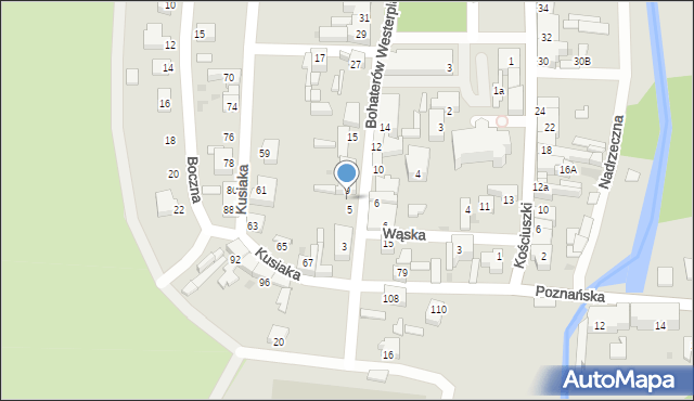 Rzepin, Bohaterów Westerplatte, 7, mapa Rzepin