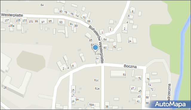 Rzepin, Bohaterów Westerplatte, 79, mapa Rzepin