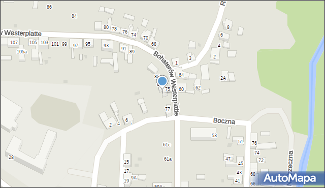 Rzepin, Bohaterów Westerplatte, 81, mapa Rzepin