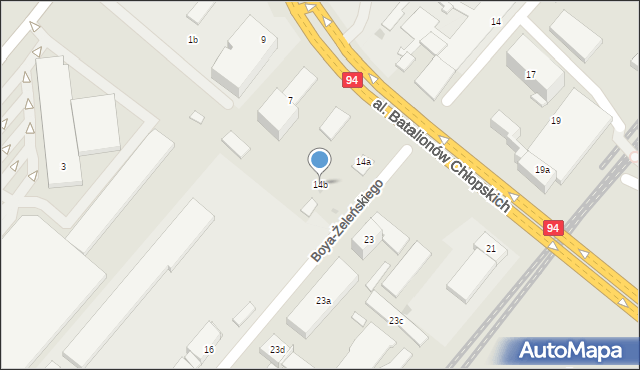 Rzeszów, Boya-Żeleńskiego Tadeusza, 14b, mapa Rzeszów