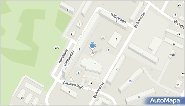 Rzeszów, Bohaterów, 10, mapa Rzeszów