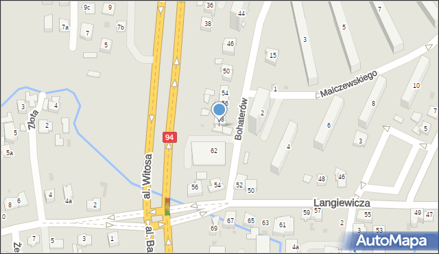 Rzeszów, Bohaterów, 60, mapa Rzeszów