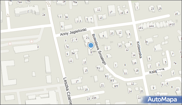 Rzeszów, Bolesława Śmiałego, 4, mapa Rzeszów