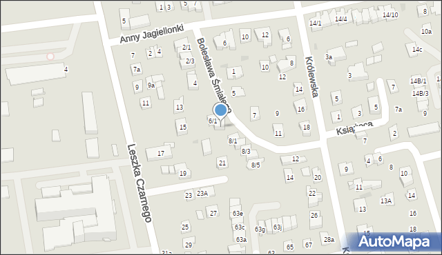 Rzeszów, Bolesława Śmiałego, 6/2, mapa Rzeszów