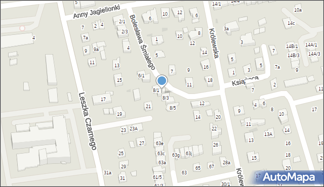 Rzeszów, Bolesława Śmiałego, 8/2, mapa Rzeszów