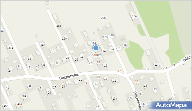 Rzezawa, Bocheńska, 18A, mapa Rzezawa