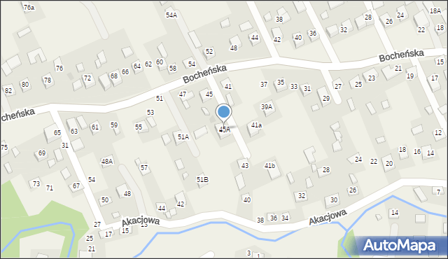 Rzezawa, Bocheńska, 45A, mapa Rzezawa