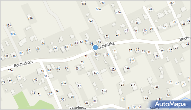 Rzezawa, Bocheńska, 47, mapa Rzezawa
