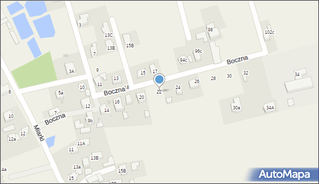 Rzuchów, Boczna, 22, mapa Rzuchów