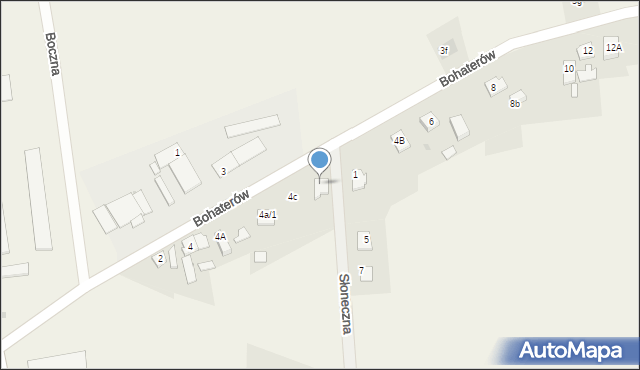 Sadki, Bohaterów, 4a/3, mapa Sadki