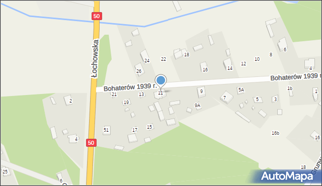 Sadowne, Bohaterów 1939 r., 11, mapa Sadowne