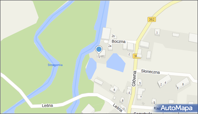 Samotwór, Boczna, 1, mapa Samotwór