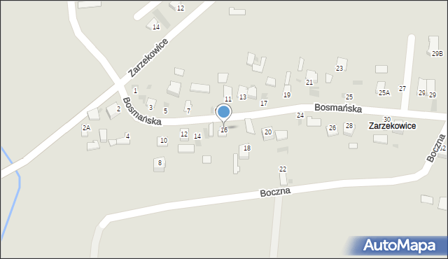 Sandomierz, Bosmańska, 16, mapa Sandomierza