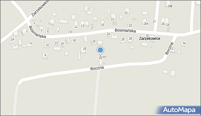 Sandomierz, Bosmańska, 22, mapa Sandomierza