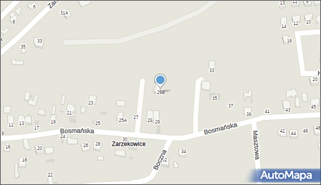 Sandomierz, Bosmańska, 29B, mapa Sandomierza