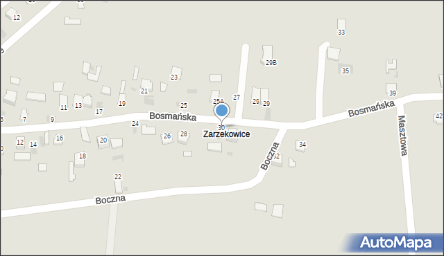 Sandomierz, Bosmańska, 30, mapa Sandomierza