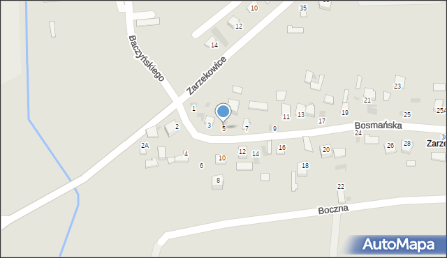 Sandomierz, Bosmańska, 5, mapa Sandomierza