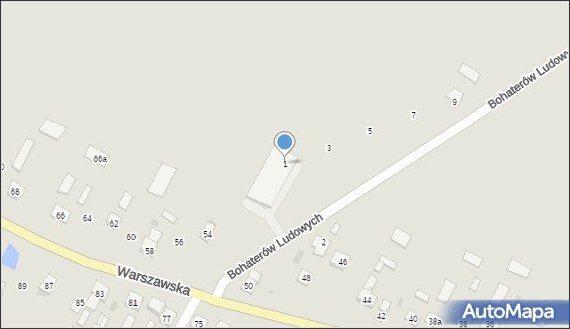 Sanniki, Bohaterów Ludowych, 1, mapa Sanniki