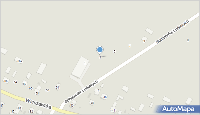 Sanniki, Bohaterów Ludowych, 3, mapa Sanniki
