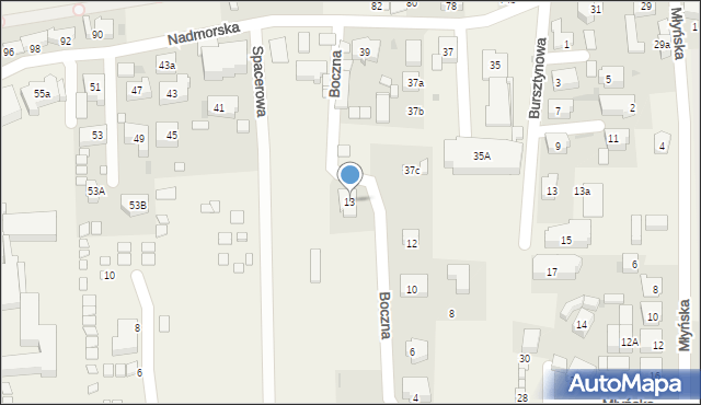 Sarbinowo, Boczna, 13, mapa Sarbinowo