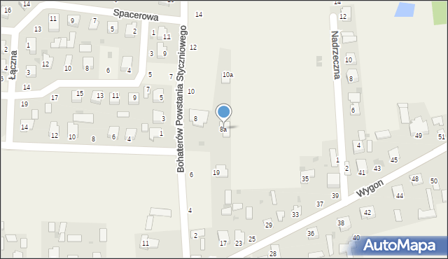 Sawin, Bohaterów Powstania Styczniowego, 8a, mapa Sawin