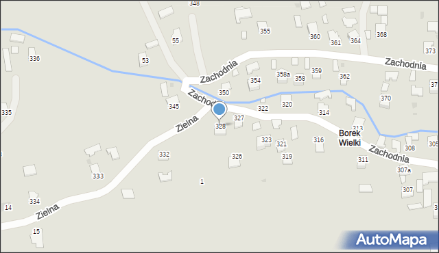 Sędziszów Małopolski, Borek Wielki, 328, mapa Sędziszów Małopolski